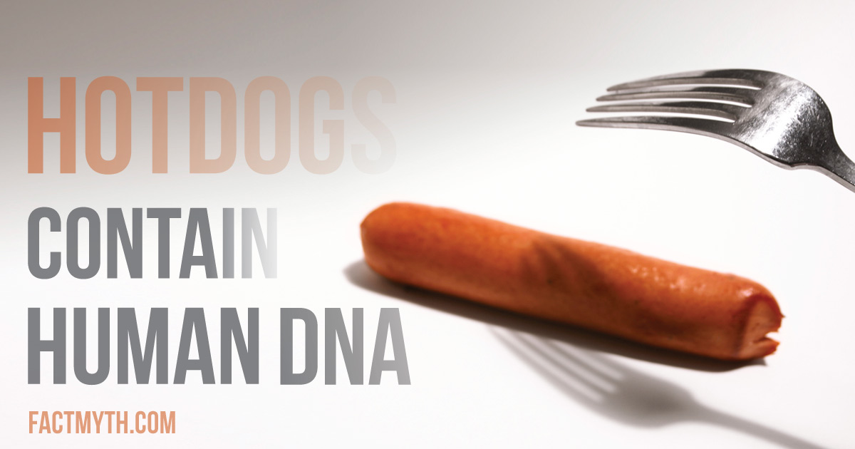 Do all hot dogs contain human DNA?