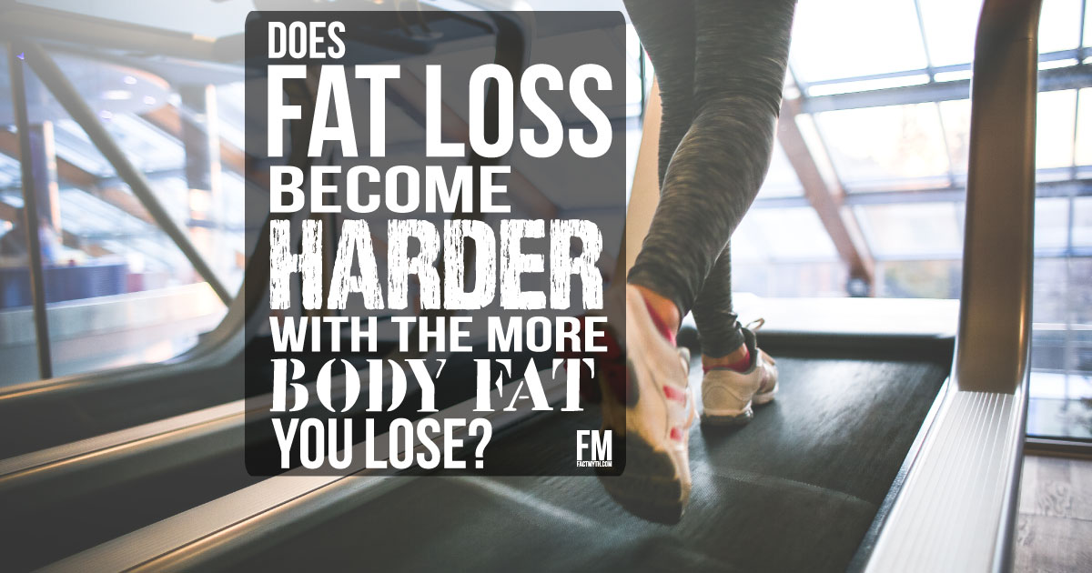 Fat loss becomes harder as body fat gets lower
