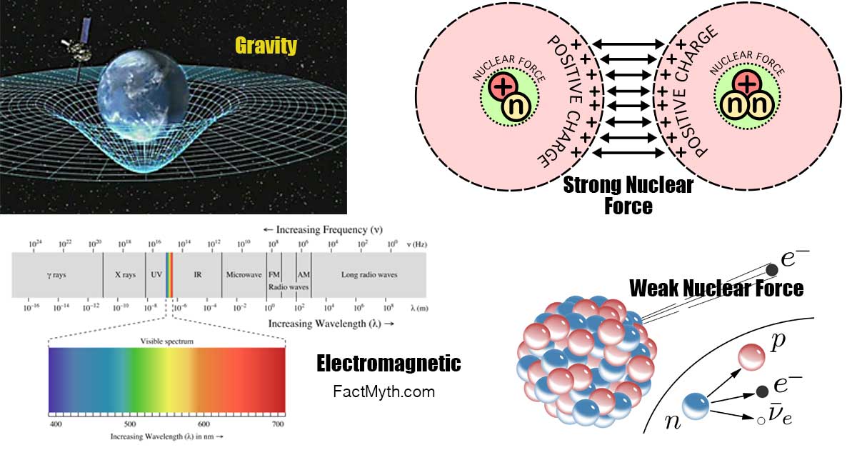 The Four Fundamental Forces of Particles