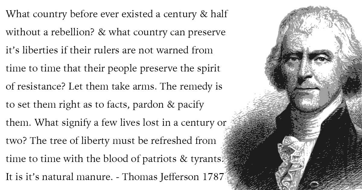 according to jefferson when is revolution justified