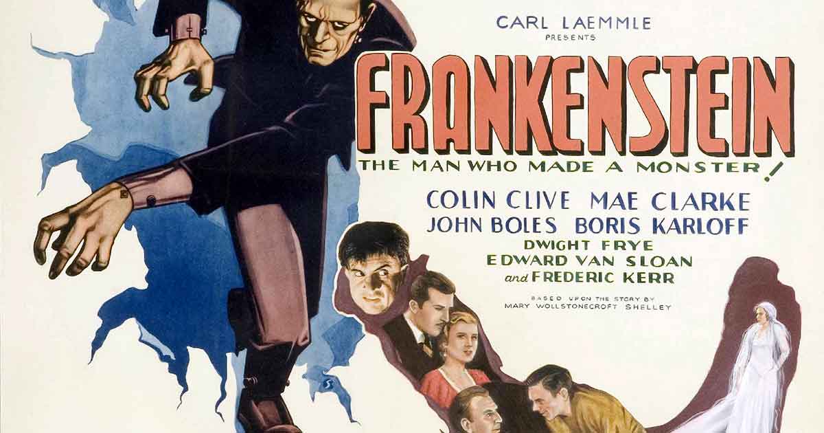 Was Frankenstein's monster green with bolts?